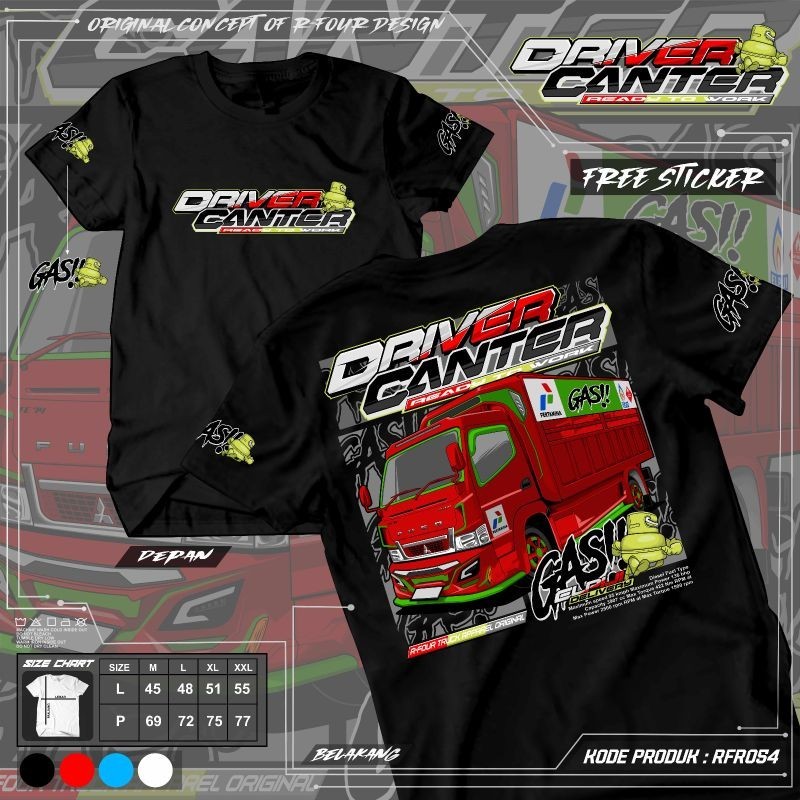 rfr 54 kaos truk driver canter gas elpiji melon baju driver muda truk muatan gas terbaru free stiker