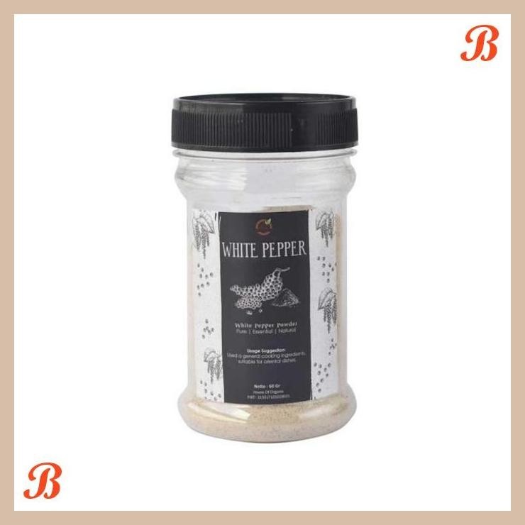 

| HOF | HOUSE OF ORGANIX GROUND WHITE PEPPER ( LADA PUTIH HALUS ) 60 GR - TC