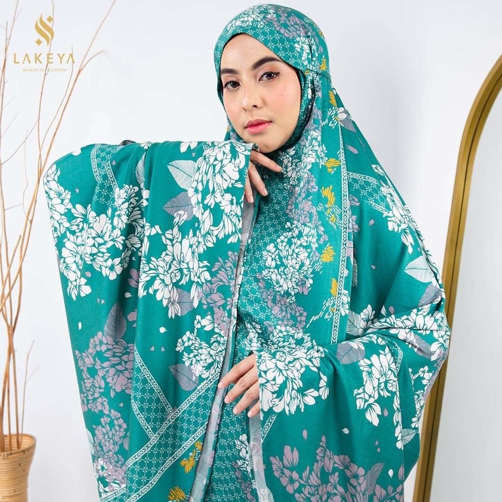 MILIKI MUKENA LAKEYA ALLOVER LAMIRA SAGE GREEN ALLSIZE TERMURAH