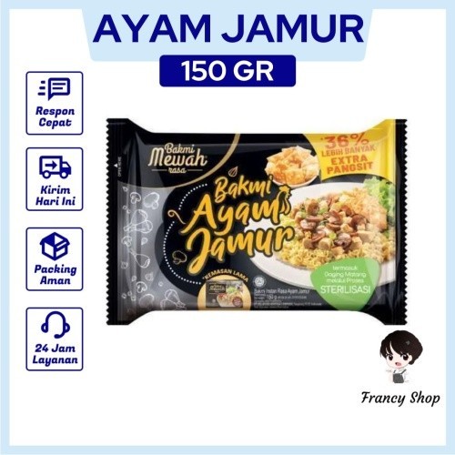 

Bakmie Mewah Ayam Jamur 150 gr