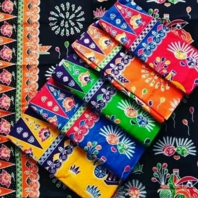 Promo - Kain Batik Bekasi Katun Halus Motif Ondel-ondel Betawi ,.