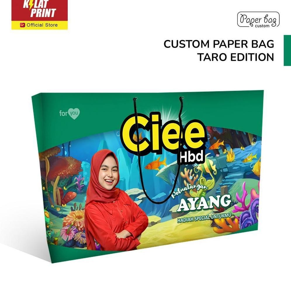 

Cashback Cepat" Paper Bag Kado Custom Muka Foto Ala Taro Net Edition ||