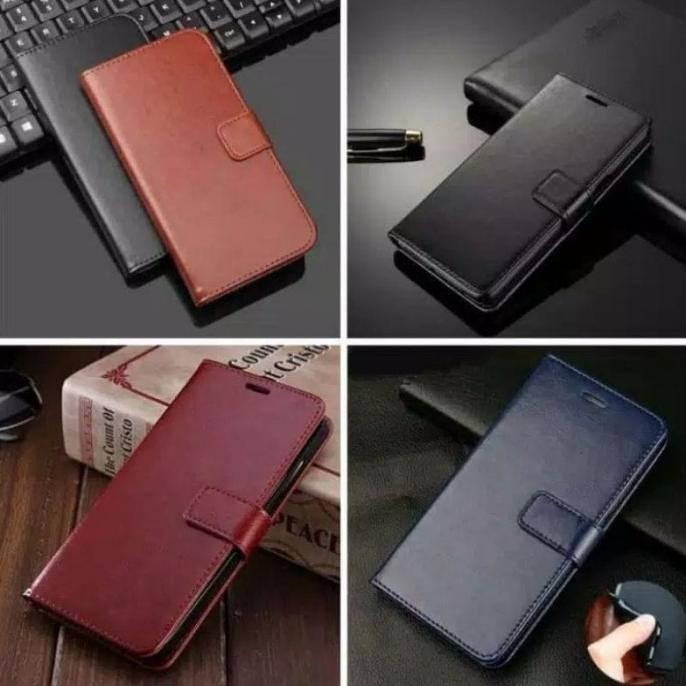 Terbaik flip case xiaomi redmi 9A / redmi 9C / redmi 9T flip dompet kulit hp - Hitam, xiaomi redmi 9