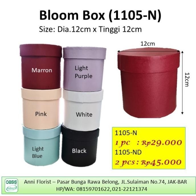 

Hot - Bloom Box (1105-ND), utk 2 pcs, box bunga, kotak bunga - Black ~