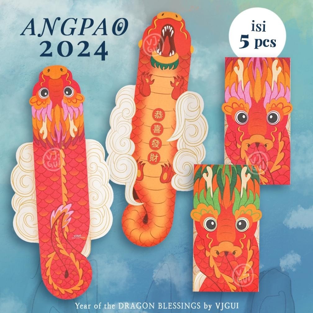 

Diskon Ganda" Angpao Imlek 2024 Dragon Angpau Naga Amplop CNY Sincia ||