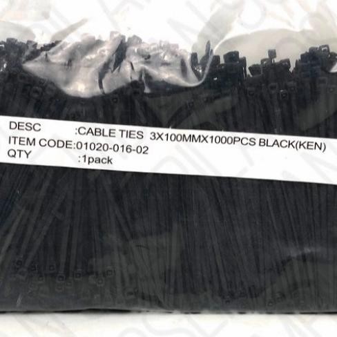 

Nylon Kabel Tis 3X150 Hitam Isi 1000 Pcs Cable Ties Kualitas Premium