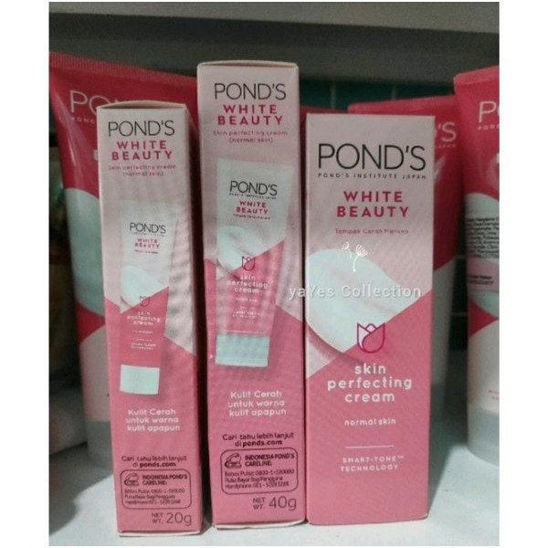 Ponds White Beauty Cream Pink 20g Kecil Krim Pencerah Wajah Pelembab Muka Normal Skin Kulit Bintik