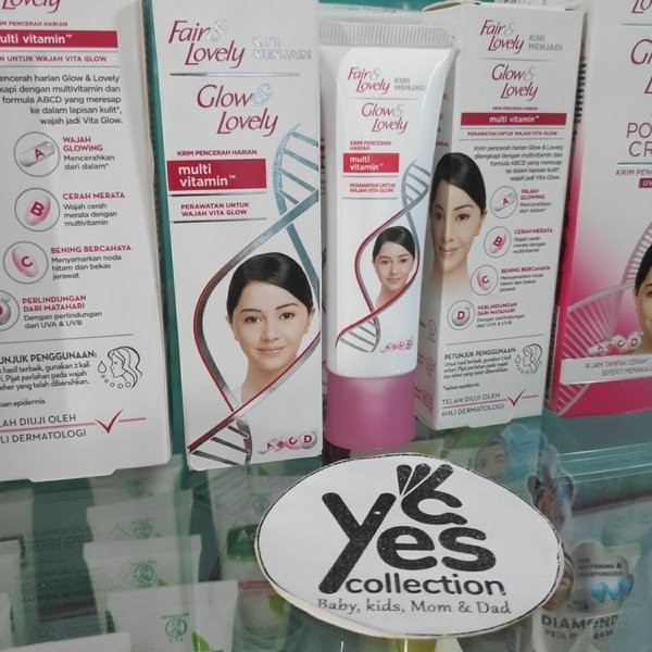 Fair & Lovely Cream 25 g Harga 1 PCS Multivitamin Perawatan Wajah Cerah Pelembab Muka Glow&Lovely