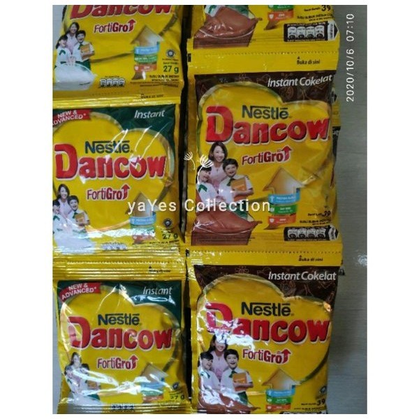 

Dancow Sachet 1 Renceng 10 PCS Fortigrow Coklat 39g Vanilla 27 g Instant