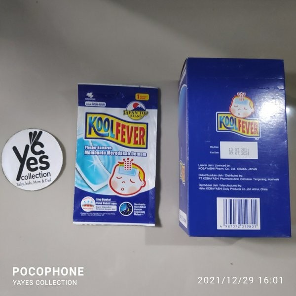 Koolfever Plaster Demam Panas Anak 2 plus Tahun BIRU TUA 1 PCS Sachet kolviver kolfever kulfiver