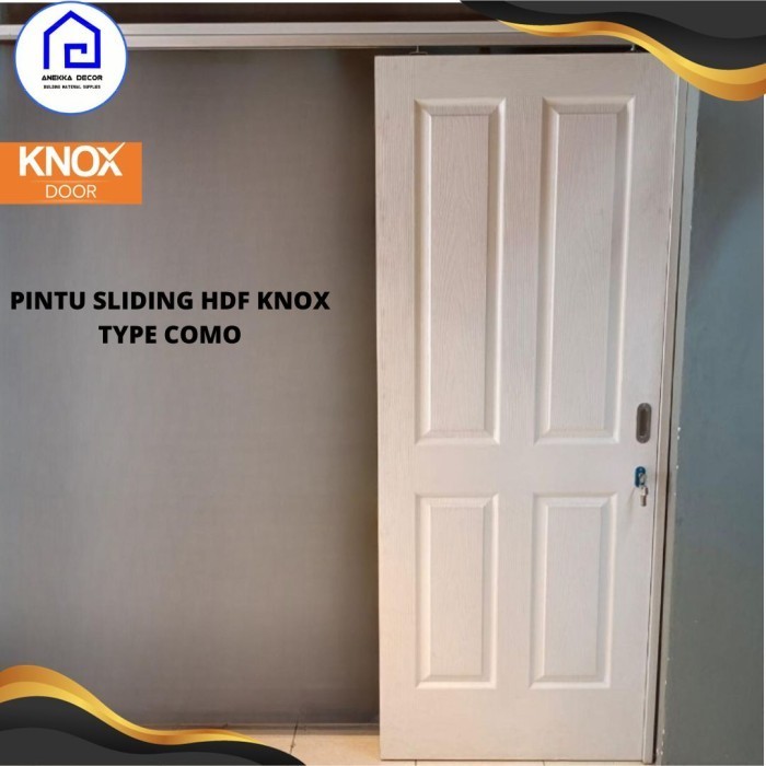 Terlaris Pintu Sliding kamar kayu HDF KNOX Type Como Unfinished