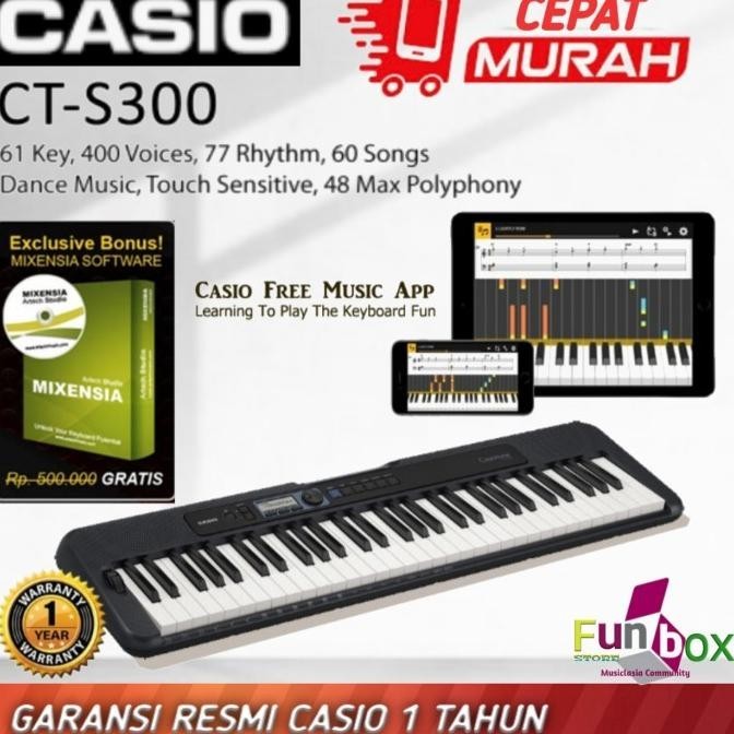 Keyboard Casio Cts 300 / Cts300 / Ct S300 Slim Original