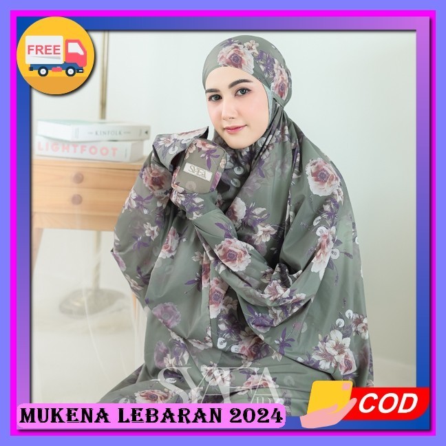 Mekena Dewasa Jumbo Adem Mokena Treveling Moela Rayon Motif Cewek Ied Mubarak Moekena Waita Elegan M