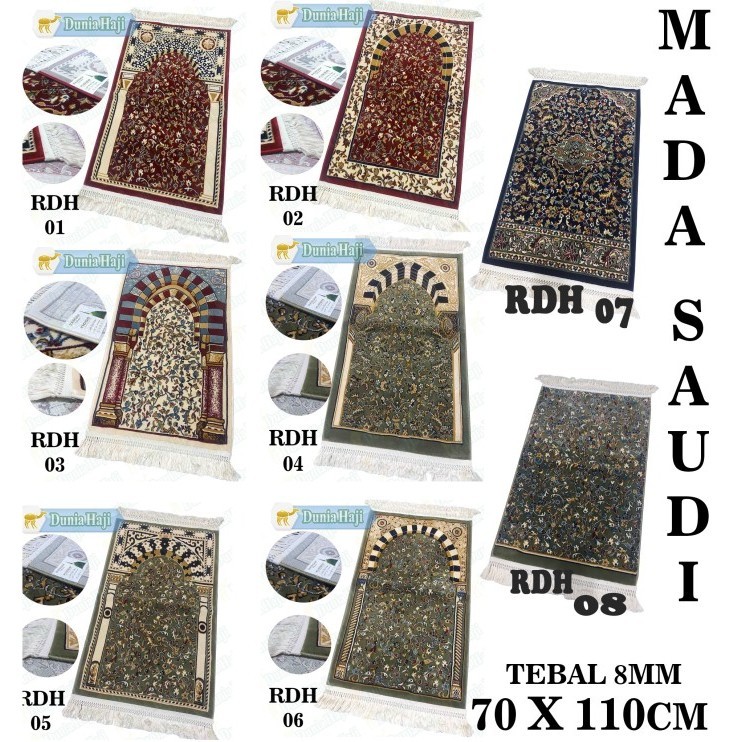 Sajadah Exclusive Rawdah Tebal 8 Mm Besar Raudah Raudhah Ori Saudi