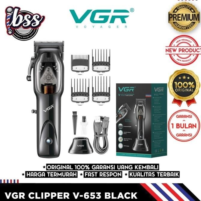 Vgr Clipper V-653 Black Clipper Cordless V 653 With Dock Charger
