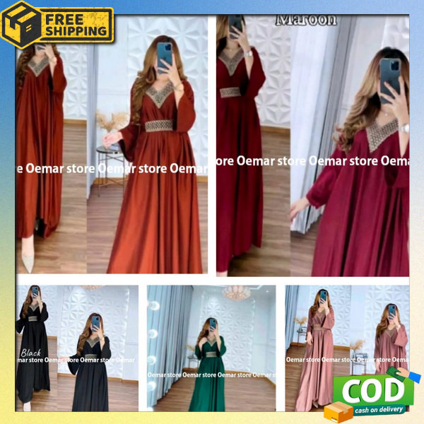 Bsju Gamis Terbaru2024 Gmis Syar`I Casual Premium Elegant Original Buju Gsmis Gamis Kekinian Murah B