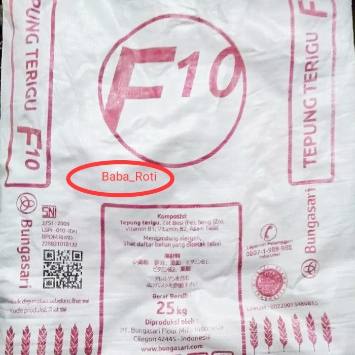 

Bettifer Tepung Terigu F10 Bungasari 25Kg