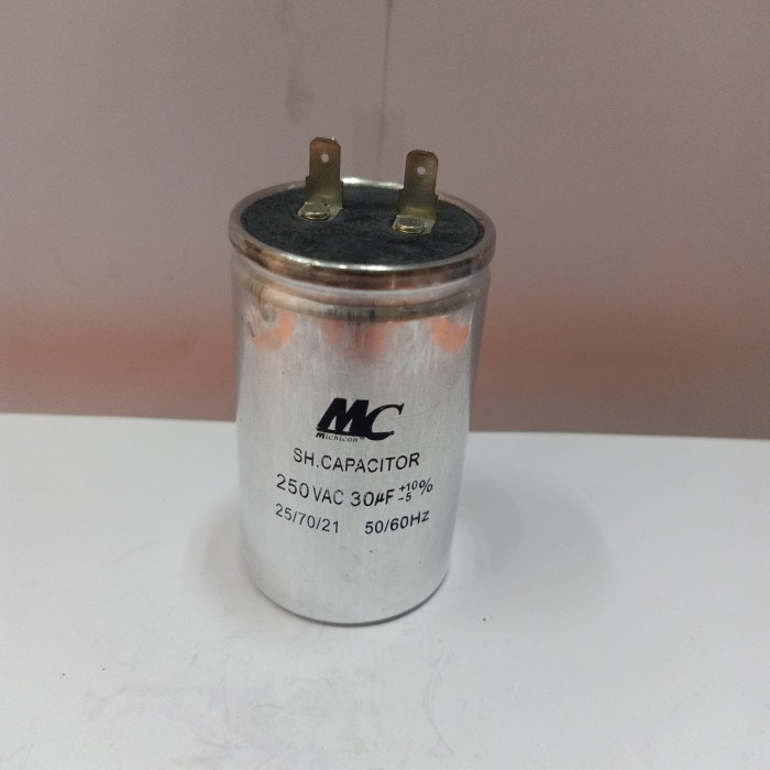 kapasitor pompa air sanyo jetpum 30uf MC 250v aluminium