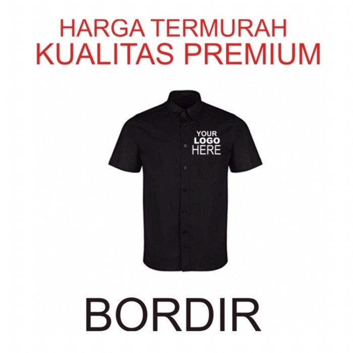 Diskon Baju Seragam Kemeja Bordir Logo Custom