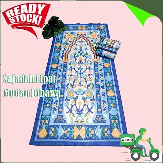 Sajadah Traveling Pouch Murah Travel Lipat Kecil Mini Tipis Ringan