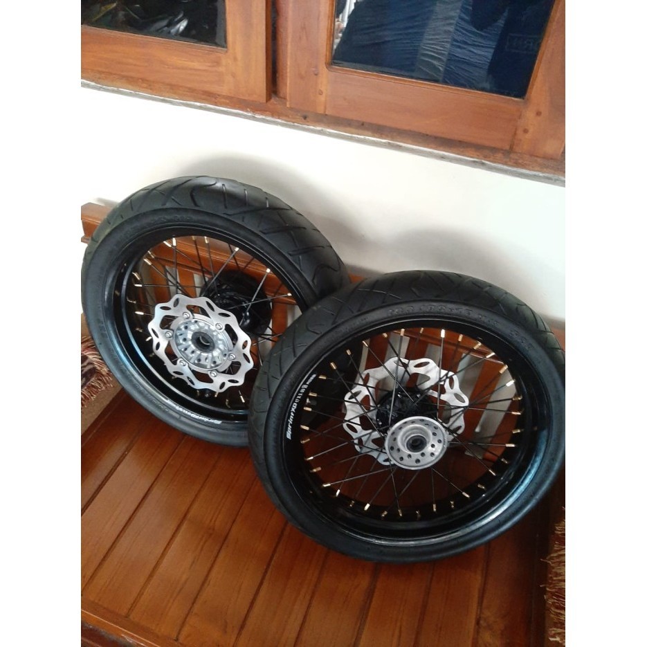 PAKET VELG SUPERMOTO SUPER MOTO WHEELSET YAMAHA WR155-WR155 YAMAHA