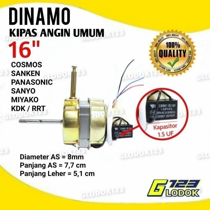 Dinamo Motor Mesin Kipas Angin Cosmos Maspion Miyako Sanken Kdk Rrt