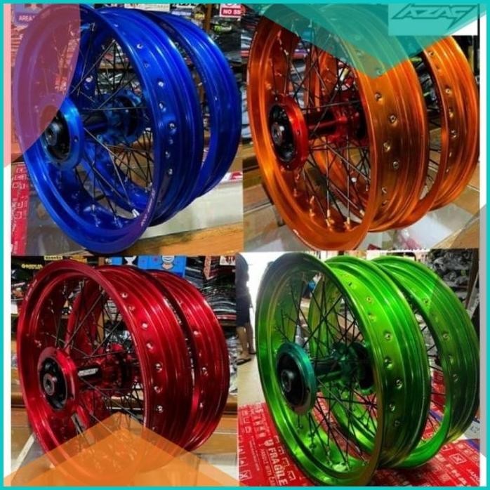 paket velg supermoto klx 150 & dtracker velg scarlet 300 350 tromol 16
