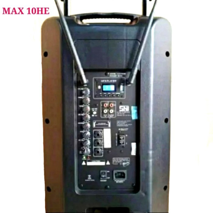 Speaker Portable Baretone Max10He/ Max 10He Free Stand + Mic, Usb Tws