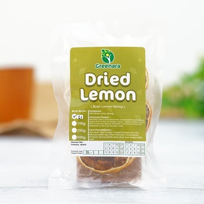 

TERBAIK! GREENARA DRIED LEMON 25G / BUAH LEMON KERING