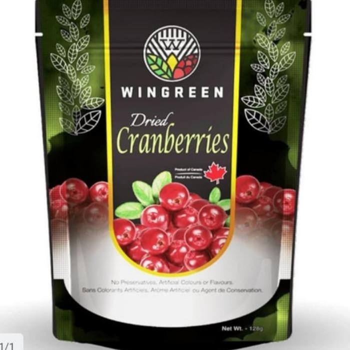 

TERBAIK! WINGREEN DRIED CRANBERRIES 128GR BUAH KERING
