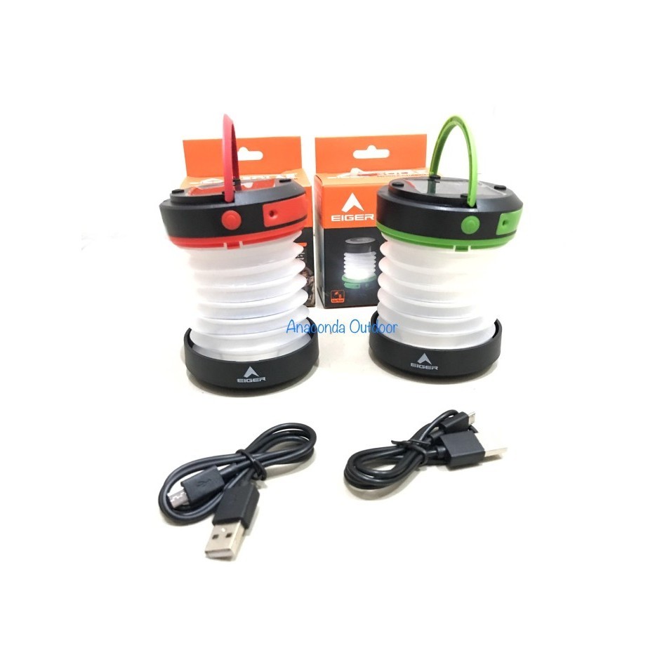 TERBARU Lampu Tenda Eiger Soluna Lantern Original - Lampu Camping Charge