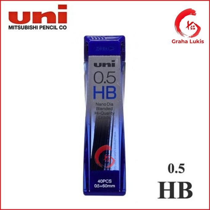 

New! uni Nano Dia Pencil lead 0.5mm HB / Isi Pencil Mekanik HB - 0.5mm .,