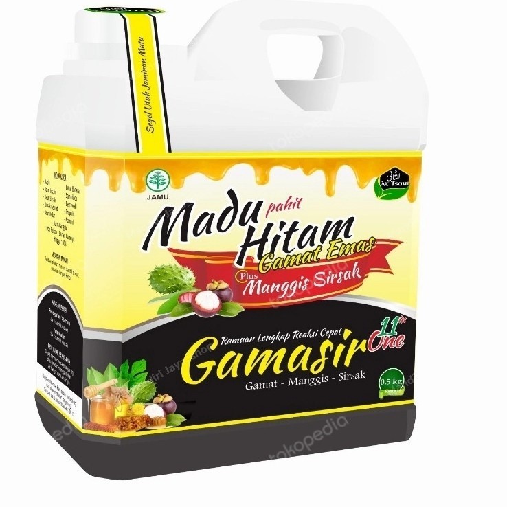 

MADU HITAM PAHIT GAMASIR 1 KG - MADU HITAM PAHIT GAMAT EMAS MANGGIS DAN SIRSAK 11 IN ONE