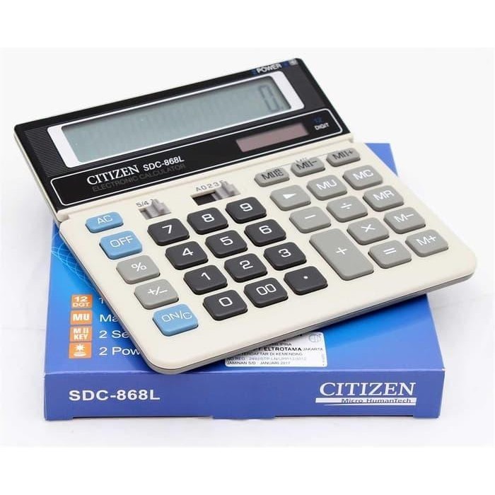 

Calculator / Kalkulator - Citizen Sdc 868 L Garansi Resmi Murah!