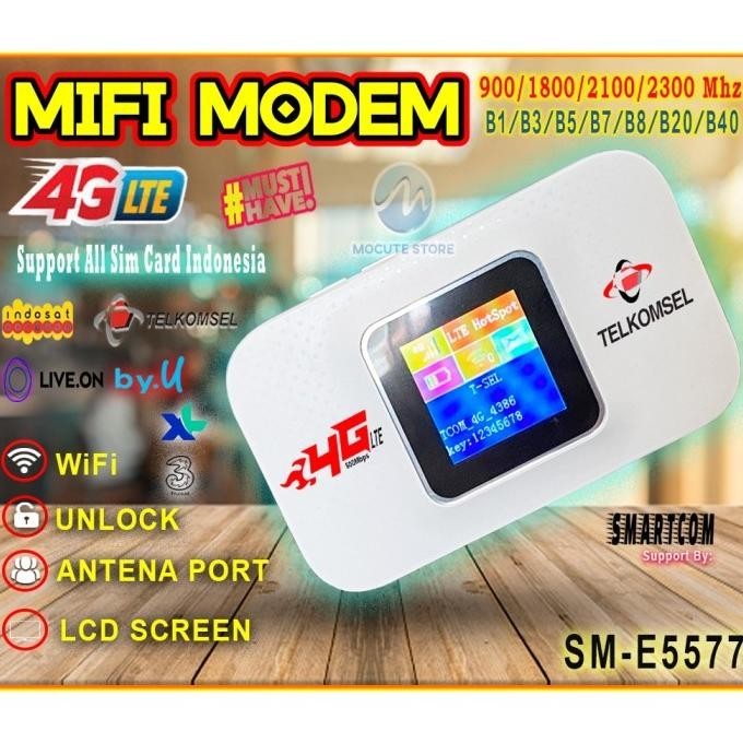 BARANG TERLARIS Mocute - Modem Mifi Wifi 4G SMARTCOM E5577 Unlock All Operator