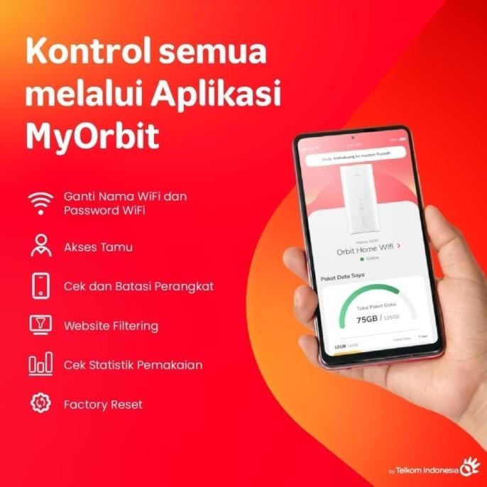 BARANG TERLARIS Telkomsel Orbit Max H1 B628-350 Modem WiFi 4G High Speed Bonus Data