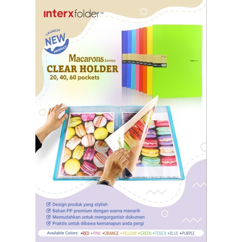 

Clear Holder / Document Keeper / Map Dokumen Interx Macarons Series