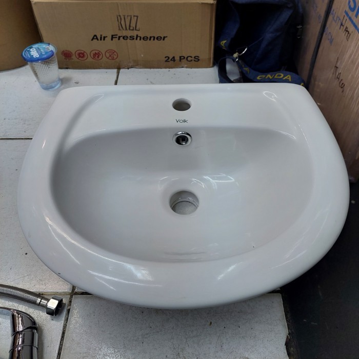 Wastafel Cuci Tangan Keramik Kecil Volk P01 Body Only