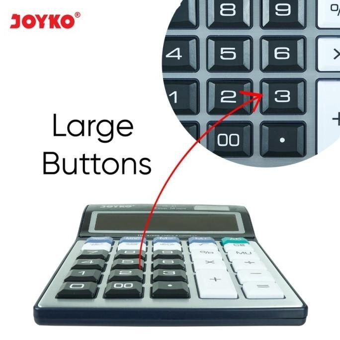 

Model Baru JOYKO CC-41 KALKULATOR CHECK CORRECT 14 DIGIT -CALCULATOR CC41 !!