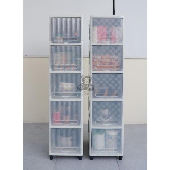

Ready Lemari Cabinet Plastik Serbaguna Pintu Transparan Club Flip Original
