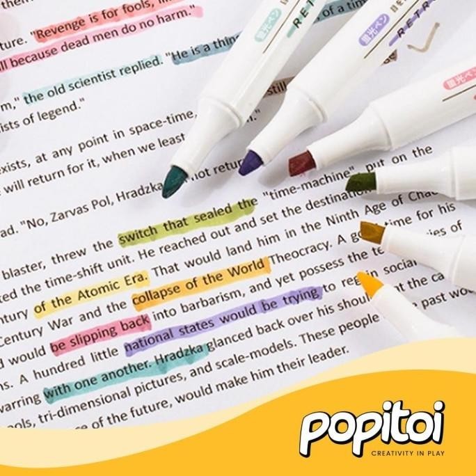 

Update Retro Morandi Highlighter Marker (Set of 6) - Bright ~