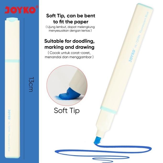 

Hot Sale - Penanda Berwarna Highlighter Joyko HL-72FRN ~ 72PTL 6 Warna - Pastel !!