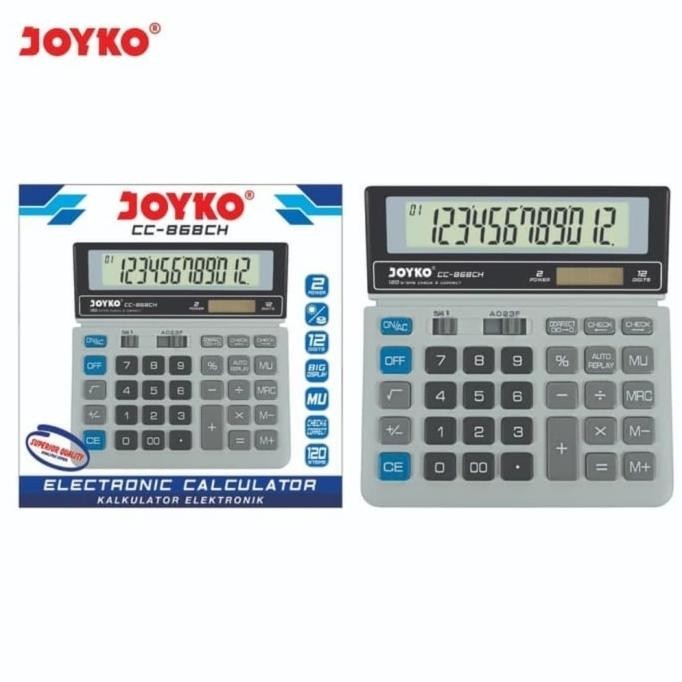 

Big Sale - Kalkulator JOYKO CC868CH 12Digit/Calculator JOYKO ORI Check Correct - HANYAKALKULATOR ,.