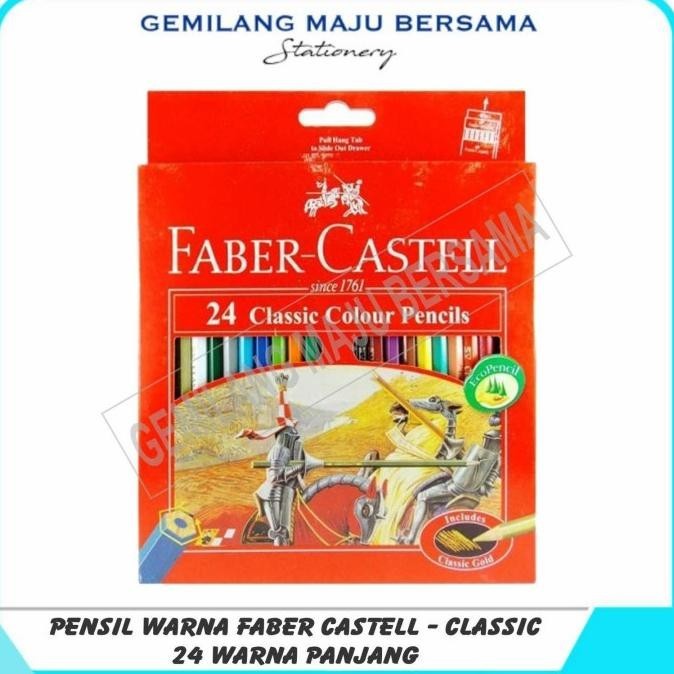 

Best - Pensil Warna Faber Castell Clasic 24 Warna ( Panjang / Clasic ) ,,