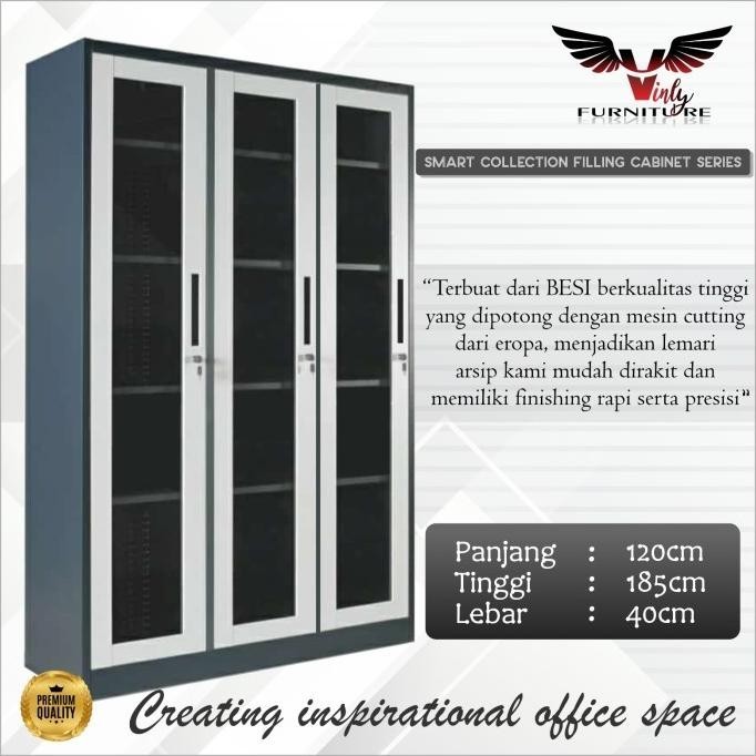 

Terbaru Filling Cabinet / Lemari Arsip / Lemari Arsip Besi - 3 Pintu Vinly Limited Edition