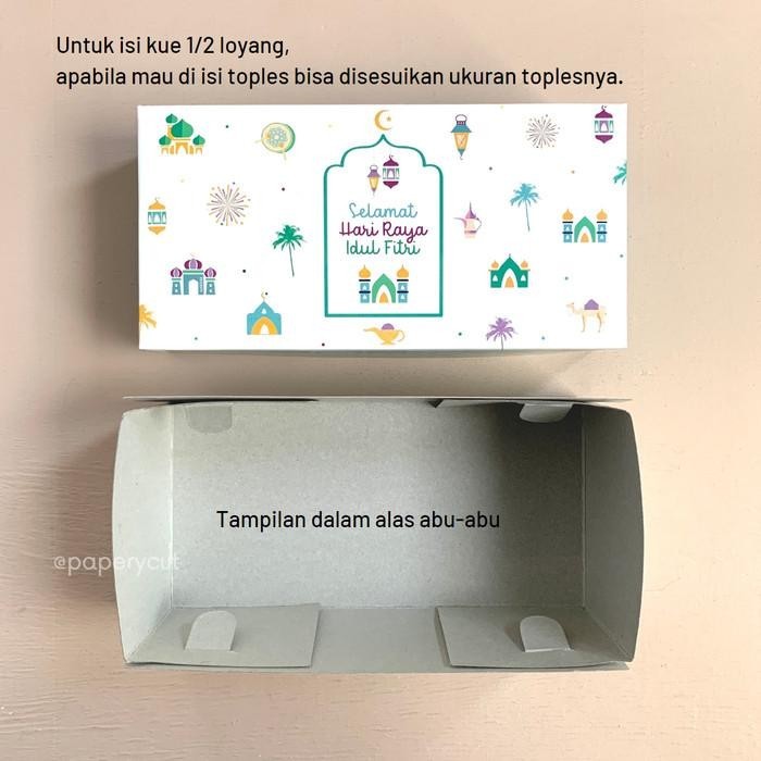

Box Dus Kotak Kue Lebaran / Idul Fitri 20 X 10 X 7 Cm - Eco Isi 10Pcs 055