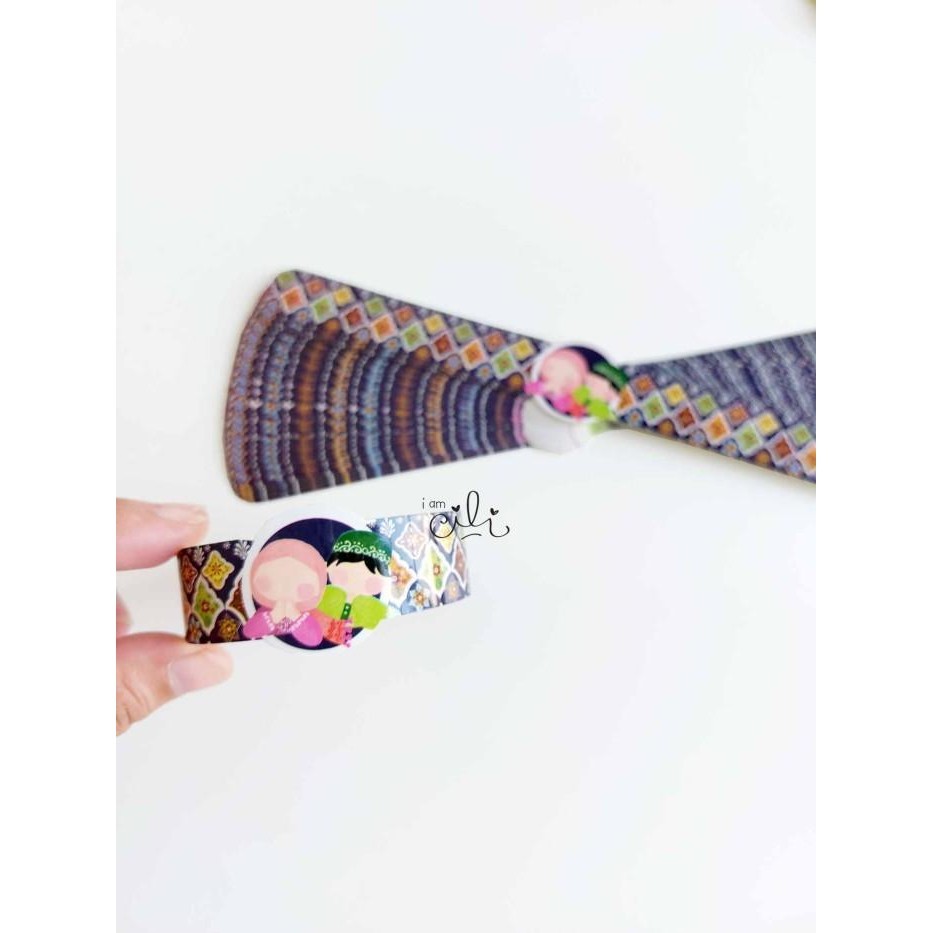 

(Sif105) Stiker Toples Kue Lebaran Batik Lingkar Isi 35 ( Uk 2 X 22Cm) 084