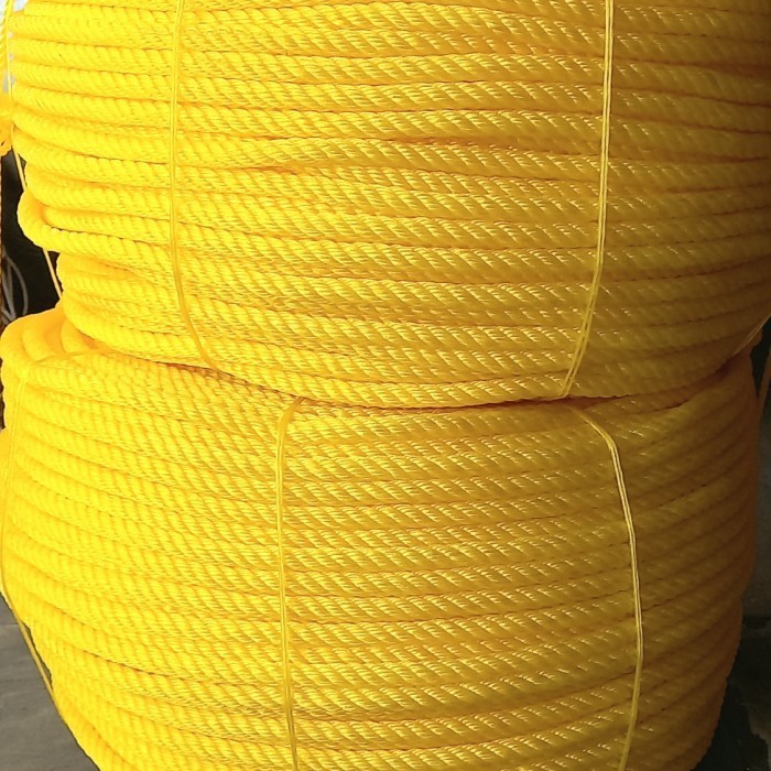 Tali Tambang 10Mm Plastik P,E Kuning Satu Roll
