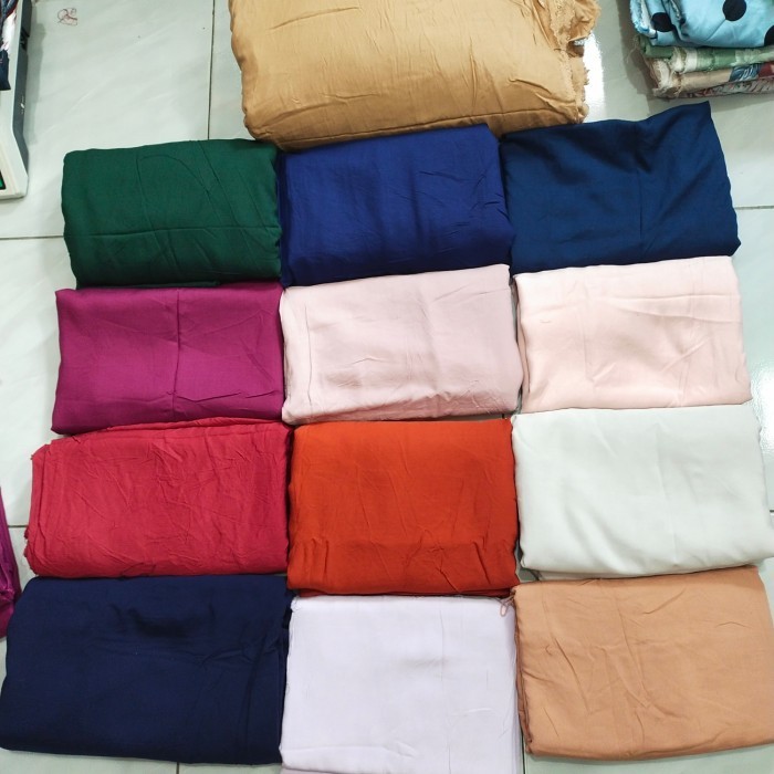Naenggo Kain Kiloan Rayon Polos//Rayon Twil