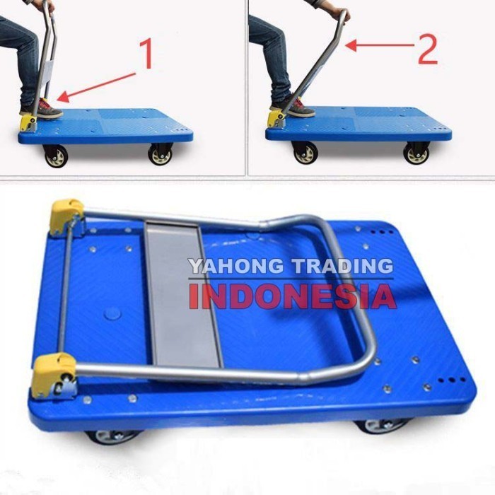 Trolley Lipat Trolly Barang Troli Plastik Serbaguna Max 400Kg